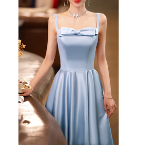 吊带小礼服连衣裙质感高级女夏季纯欲风小众性感生日礼服宴会气质
