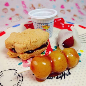 小玲伶玩具日本食玩鲷鱼烧日式下午茶草莓大福diy迷你食完时完