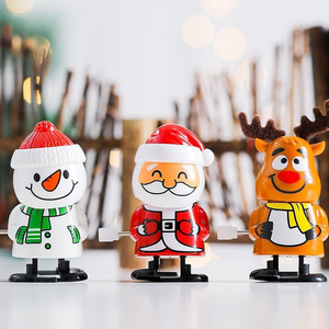 圣诞节玩具小礼物圣诞老人雪人麋鹿礼品儿童上弦链上发条会走路的