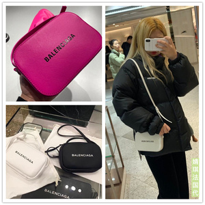balenciaga巴黎世家新款相机包印花字母小方包斜挎单肩包女包
