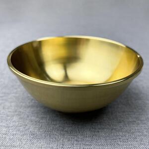加厚饭碗铜碗家用黄铜金供杯家居摆件佛用品前具供奉饰品