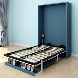 壁床隐形床衣柜一体双层桌台隐形床五金配件书架隐藏折叠床墨菲床