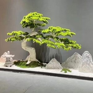 大型仿真迎客松仿真黑松树造型迎客松落地摆件装饰造景室内景观