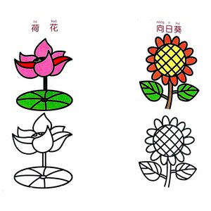 k幼儿园宝宝涂色书 图童绘画本3b鸦彩色画画本儿画册填色画本涂-6