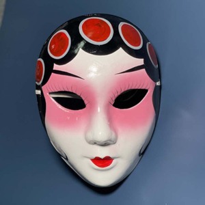 京剧装谱纸浆手绘面具装饰墙脸国风主图餐厅房间中修.挂件火锅