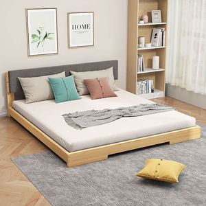 双人床实木床18米2米主卧小户型现代简约架出租屋矮床15米单人不