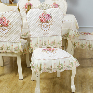 新款欧式高档餐桌椅垫桌布椅子垫靠背套罩凳子通用坐垫布艺套装