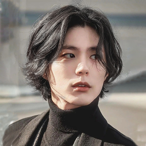 瑞贝卡帅气假发男短发蓬松中分无刘海修脸短卷发自然男士全头套