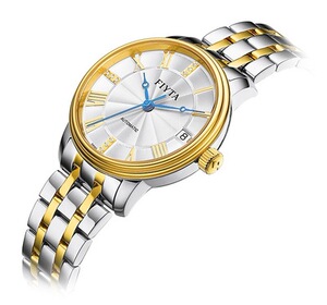 专柜直发fiyta飞亚达间金真钻ga802055.twt自动机械男表全国联保