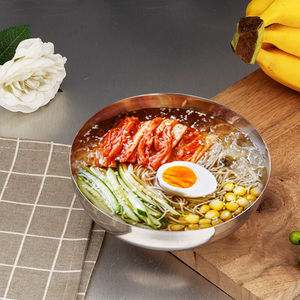 德勒不锈钢碗冷面碗单层拌饭拌面碗汤碗朝鲜商用韩国餐具大碗饭店