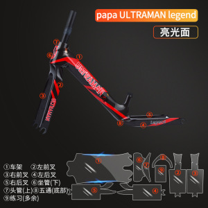 儿童平衡车保护膜bike8 s 弯道之王车衣车架犀牛皮s贴膜防摔 papa