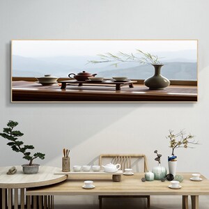 茶室装饰画茶道茶文化茶叶店客厅背景墙禅意茶楼墙面简约壁画挂画