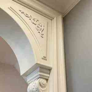 树宝宝白色欧式弧形拱形造型垭口门套装饰包边罗马柱阳台玄关定制
