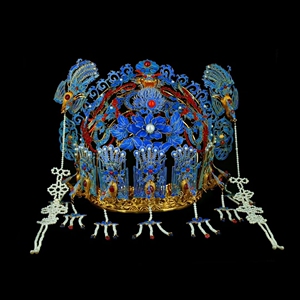 侨色典藏复原银鎏金花丝点翠工艺乾隆汉妃崇庆皇太后三龙九凤礼冠