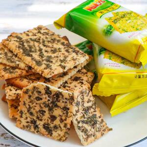 【超值四斤装约352片】薄脆嘎嘣脆紫菜饼干早餐零食250g
