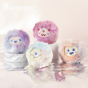 PETSVILLE派思维彩虹小娃猫玩具宠物玩具球发声毛绒人用包包挂件