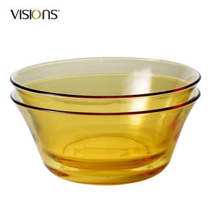 康宁（VISIONS）餐具钢化透明玻璃汤饭碗餐盘可微波色拉碗2件套