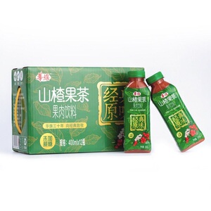 华旗山楂果茶无蔗糖健康果汁果肉山楂饮料400ml整箱开胃饮品饮品