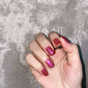 2022秋冬新色日系光疗美甲猫眼甲油胶显白衬肤色深玫红粉色0人付款18