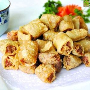 徐州土特产千子大席菜肉焖子做凉盘卷煎睢宁特色小吃油炸扦子肉卷