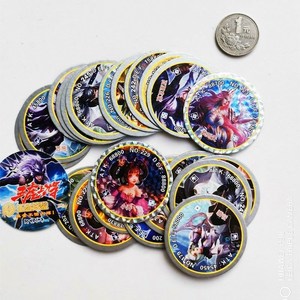 游戏卡片玩具卡牌圆卡t片圆形奥特曼硬纸卡闪卡圆牌儿时回忆