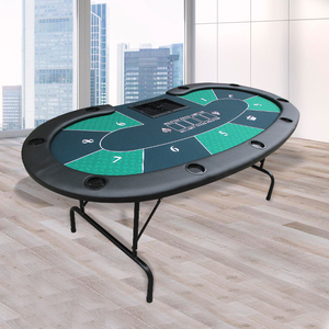筹码台子德扑桌游戏大陆德州扑克牌桌子对折桌面折叠铁脚现货定制