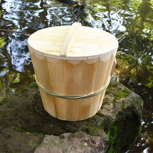 木蒸桶蒸饭木桶竹桶甑子木桶饭蒸饭桶杉木家用商用大小号竹编底桶