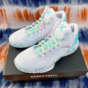 适配anta安踏kt3 team团队款篮球鞋白蓝色 薄荷绿扎染鞋带