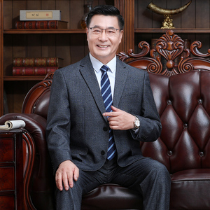 海澜之家优选中年男西服套装宽松商务休闲职业正装中老年爸爸西装