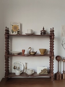 法式中古置物架挂墙隔板架瓷器架民宿日式复古杯盘器物展示咖啡杯