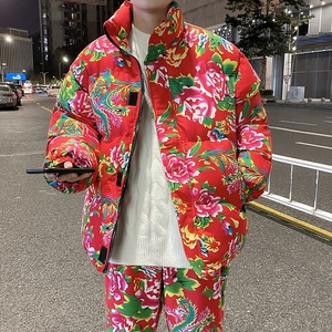 东北大花衣服冬伴娘服秋冬款姐妹伴娘团冬天伴郎兄弟装搞笑裤男服