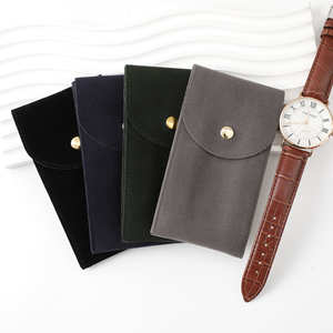福臣手表收纳包装袋便携手表袋旅行腕表保护袋双面绒布自定义logo