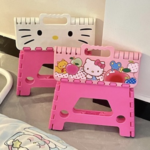 hellokitty折叠凳塑料小登子儿童便携马扎矮凳板凳椅子卡通凯蒂猫
