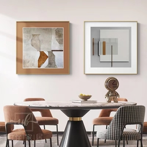 现代极简客厅沙发背景墙艺术卧室餐厅二联轻奢抽象高级感装饰挂画