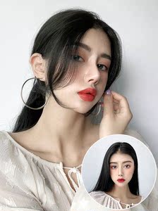 八字刘海假发女两侧