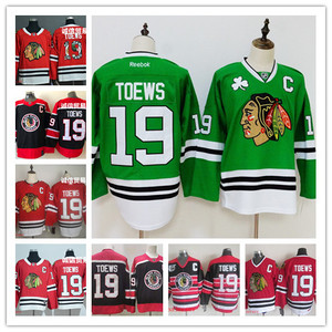 chicago blackhawks#19 toews ice hockey jersey黑鹰队服冰球服