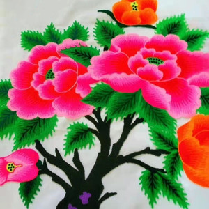 剁花绣被单手工