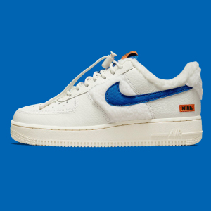 代购nike air fmrce 1 07空军一号 低帮蓝色羊毛女板鞋do6680-100