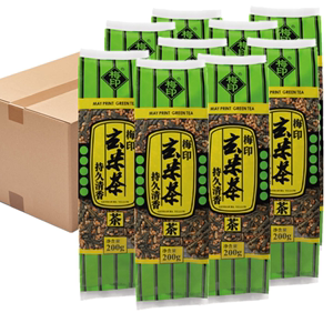 日式玄米茶梅印蒸清绿茶袋装泡茶日式茶糙米茶日本料理店商用价优