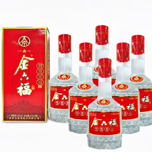 五粮液出品金六福 福星高照一星45度浓香型白酒475ml*6瓶整箱清仓