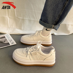 安踏官网2022新款2022小白帆布板鞋女大头ulzzang小众百搭运动厚