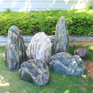 大型仿真假石头室外摆件落地户外雕塑景观假山装饰风景别墅鱼池盆