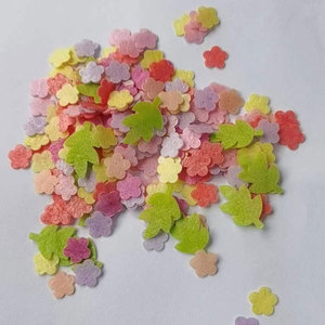 威化纸蛋糕装饰现成小配件可食用糯米纸彩色花叶子食用圣诞树装饰