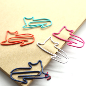 可爱动物造型亮彩回形针金属别针卡通装订小工具装饰书签曲别针