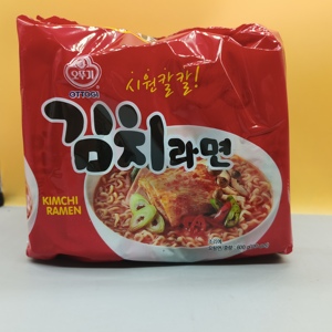 韩国进口不倒翁泡菜拉面600g（5联包）韩式辣白菜方便面泡面速食