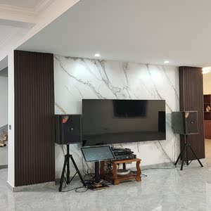 长城板网格实木凹凸形电视装饰板轻奢同色格栅现代护墙板背景墙
