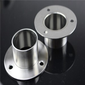 大号不锈钢法兰座38圆管t外径51挂衣杆座底座侧装固定钢管固定配.