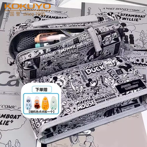 日本kokuyo国誉迪士尼限定米奇玩具总动员可站立式塔卡沙多功能笔袋化妆包大容量收纳包一米新纯文具盒笔盒