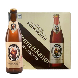 范佳乐德国风味精酿教士国产新鲜日期小麦白啤酒450ml*12瓶整箱