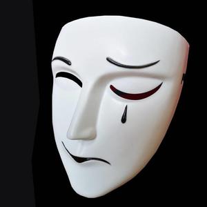 万圣节成漫人面o具悲喜哭笑面具天官白赐福相动c无演s表道具白色